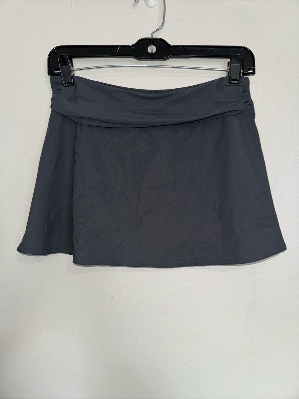 Karla Colletto XS Athletic Skirted Swim Bottom - Charcoal Gray